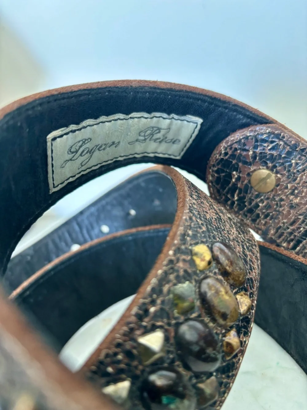 Authentic Vintage studded Rock n Roll Belts, real bread spots